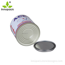1Liter printed round metal tin cans with lid